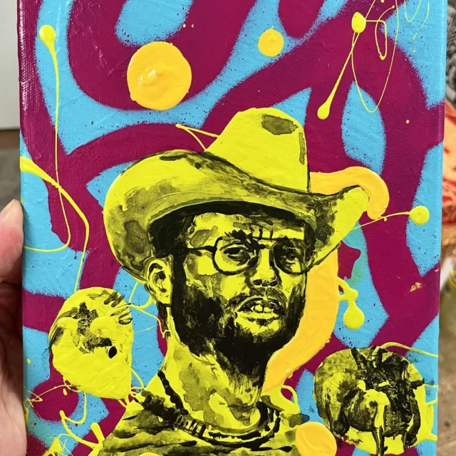 🖼️ There are so many talented artists in Augusta, and we love being able to show them off! Thank you local talent @aort1982 for this one-of-a-kind painting that we were able to gift @charleycrockett when he was in town on March 10! 

@oakviewgroup 

#charleycrockett #augustaga #augustageorgia #oakviewgroup #entertainaugusta #loveaugusta #visitaugusta #downtownaugusta #augustaart #augustaartists #localart #augustaentertainmentcomplex